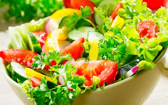 daržovių salotos nuo prostatito